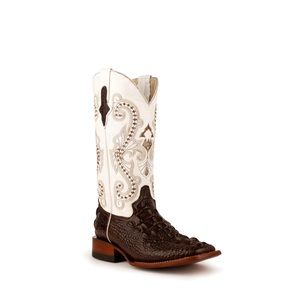 Women’s Leather Croc Ferrini Boots The Rancher